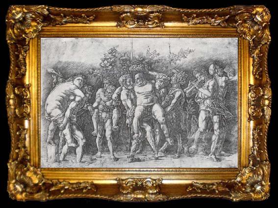 framed  Andrea Mantegna A Bacchanal with Silenus, ta009-2